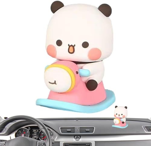 Wackelfigur – 1/2 Stück, süße Armaturenbrett-Dekoration, Pandabär, Auto, dekoratives Ornament, Tischdekoration zum Sammeln, kreatives Geschenk, Schreibtisch-Raumdekoration