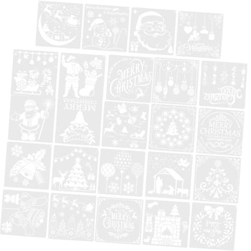 NUOBESTY 48blätter Teiliges Weihnachts-schablonen -malerei Hochwertige Schablonen Für Fenster Türen Und Scrapbooking Für Kreative Bastelprojekte Und Festliche Dekoration