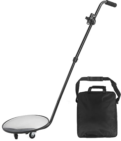 Specchietto di ispezione per auto con rotolo, retrattile telescopico con LED telescopio per veicoli con manico telescopico per attrezzature geocaching, per la verifica del veicolo