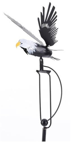 Rordigo Moulins à vent pour cour et jardin - Décoration d'aigle à bascule - Moulins à vent en métal - Sculptures de pelouse - Facile à utiliser - Fabrication soignée