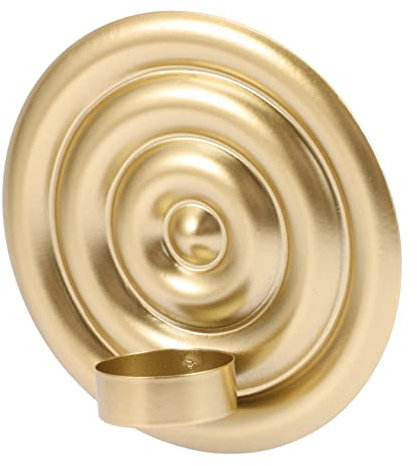 CAXUSD Eleganter Wandkerzenhalter Aus Hochwertigem Eisen Goldfarbener Runder Kerzenteller Dekorativer Wand-deko-kerzenständer Für Wohnraum Esszimmer Und Büro Vielseitig Als Wandmontage-