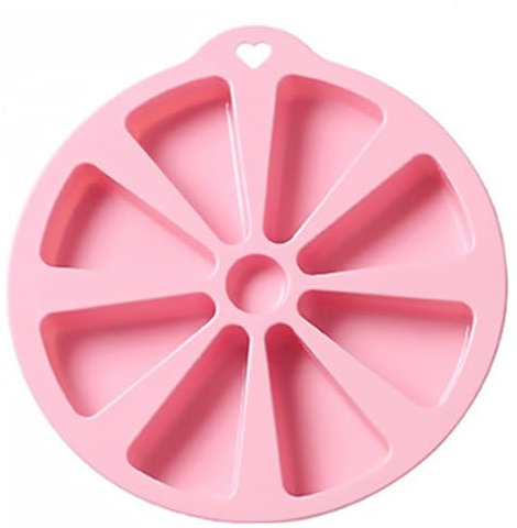 SHOWERORO Stampo Da Forno Triangolare in Silicone 8 Cavità Per Porzioni Di Torta Teglia Per Fette Di Pizza Utilizzabile Scones Mousse E Gelatine
