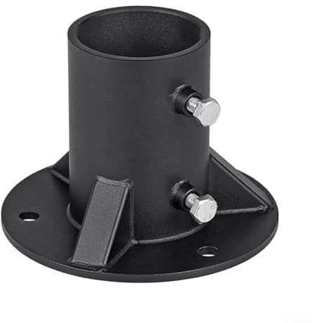 Chain Link Fence Post, Floor Flange Base, Heavy Duty Round Fence Post Base, Chain Link Fence Parts for Metal Post with Floor Bracket(65MM)