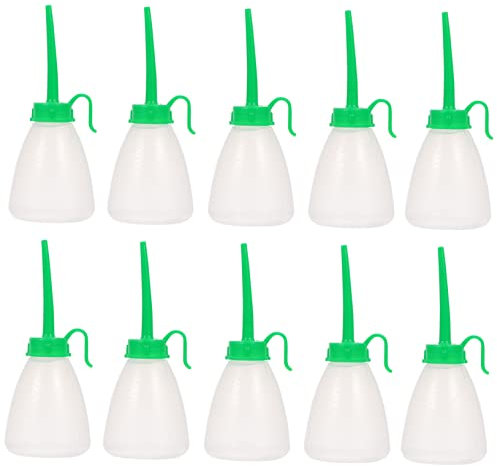 SEWOART 20 Stück Kunststoff Nähmaschinenölflasche Transparent Leicht Bedienbar Für Lösungsmittel Und Öle Nähzubehör
