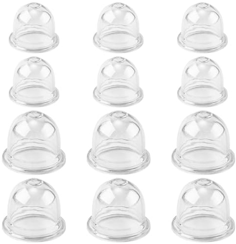12pcs Primer Bulb Replacements Compatible with Walbro Zama , 2 Size Carburetor Priming Bulbs Parts Carburetor Primer Bulb Pump Accessories for Chainsaw Trimmer Blower Weedeater Fuel (Transparent)