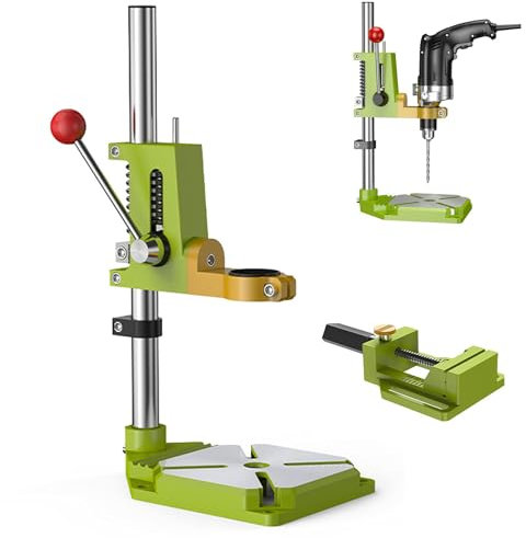 Drill Press Stand for Hand Drill, Electric Bench Drill Press Holder, The Cutting Length Can Be Adjusted 90° Ball Handle Design High Hardness Spring Is More Stable Can Be Used for Electric Drilling