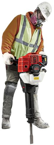 2Stroke 52Cc Gas Powered Demolition Jack Hammer Electric Concrete Breaker W/Chisel Construction Air Cooling