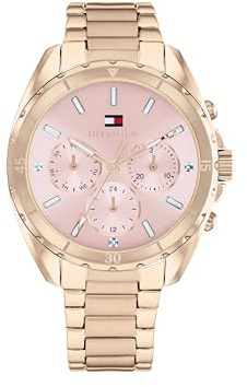 Tommy Hilfiger Multi Zifferblatt Quarz Uhr für Damen mit Edelstahlarmbänder