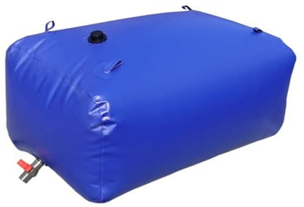 XILYZMO Faltbarer Tragbarer Wasservorratsbehälter Outdoor PVC-Gewebe Großes Fassungsvermögen Weicher Wassersack Dürreresistent Brandschutz Notfall-Wasservorratsbehälter(3 tons- 2x1.5x1m)