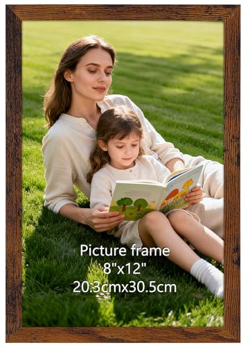 Vasemouh 1 Stück rustikale Bilderrahmen für Fotos 20x30cm, Vintage-Stil ideal für Wand- und Tischaufstellung im Wohnzimmer, Schlafzimmer, Büro oder Flur
