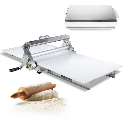 Laminoir à pâte professionnel, laminoir réversible pour pâte feuilletée et fondante, laminoir manuel, épaisseur réglable de 0 à 25 mm, laminoir pliable pour boulangeries et pâtisseries,Model300
