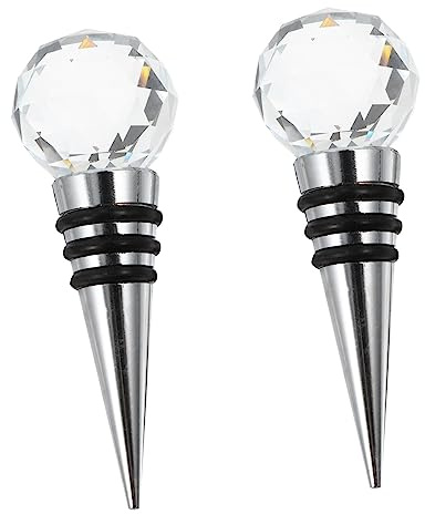 VALICLUD 2pcs Cork Wine Bottle Stopper for Wine Bottles Topper Novelty Stopper Covers Toppers Sealers Crystal