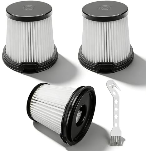 3-Pack Pre-motor filter for Shark Detect Pro Vacuum Cleaner IW3510UK IW3511UK IW3611UKT IW1511UK IW4621UKT and Clean & Empty BU3521UK BU3521UKTSB, Washable Handheld Vacuum Filter with 1 Cleaning Brush