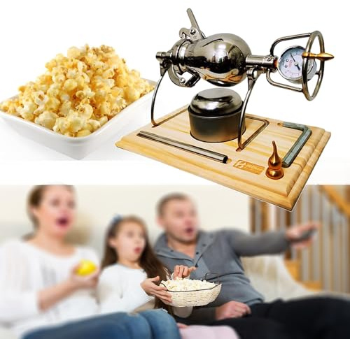 Popcorn Pot, Chinese Popcorn Machine, High Pressure Popcorn Maker, Stainless Steel Fire Heating Popcorn Popper, for Home Party, 230ml
