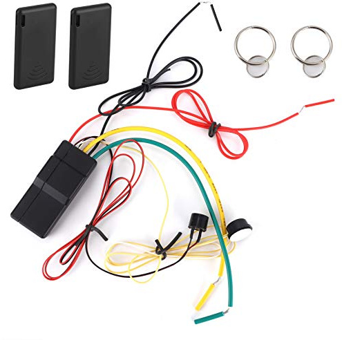 Walmeck Système D'alarme Antidémarrage de Moteur Intelligent 2,4 GHz, Universel pour Véhicules DC12 V, avec Détection de Batterie à Distance, Simple à Installer