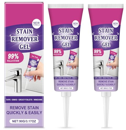 Mold Removal Gel 90G, Powerful Mold Cleaner Gel, Intensive Cleaning Gel, Deep Penetration Formula, Safe on Surfaces, for Bathroom & Kitchen Tile Joints, Walls and Grout (2 PCS）