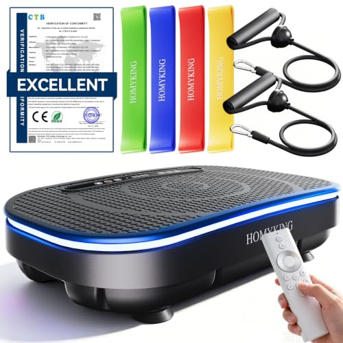 DAHAIY Plataforma vibratoria Muscular, Plataforma vibratoria, relajación, Equipos Deportivos, Entrenamiento de Todo el Cuerpo, 120 Niveles de Intensidad para el Entrenamiento en casa-Negro
