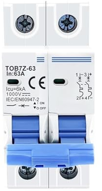 Mini disjoncteur solaire 2P 1000V 3A 6A 10A 16A 20A 25A 32A 40A 50A 63A MCB for système PV(3A)