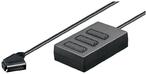 Wentronic 3-Fach Scartverteiler mit Anschlusskabel 0,4 m