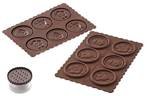 silikomart | CKC14 Stampo in Silicone per Cioccolatini EASTER SLIM, Antiaderente, 6 Cioccolatini, Confezione da 1 Stampo per Dolci, Easy Choc, Ø 57 mm, h 5 mm, Volume 34 ml, Made in Italy