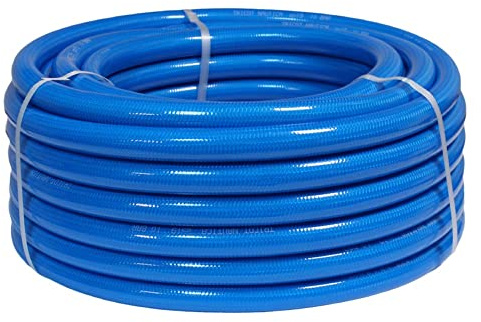 BONERVA |Manguera TRICOTADA NAUTICA | Manguera de PVC flexible 3 capas para jardín y agricultura | 10 BAR Presión (15 mm interior, 50 Metros rollo)