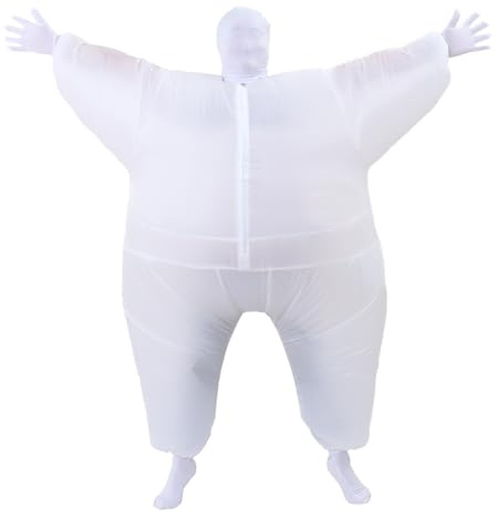 RHYTHMARTS Costume gonflable complet pour Halloween, Noël, déguisement adulte, blanc, adult size