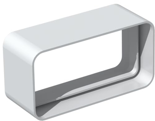 Manguito plano PVC rígido – rectangular – macho/macho – 40 x 110 mm