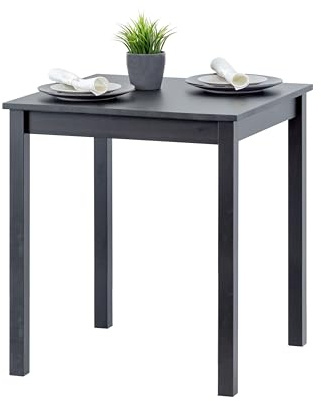 hagge home Skandinavisch Holz Tisch 68 x 68 Esstisch Küchentisch Schreibtisch Esszimmertisch Homeoffice Kinderzimmertisch Esszimmertische Esstische Wohnzimmertisch Arbeitszimmertisch Klein Schwarz