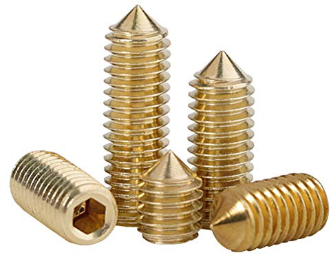 ANSIEDIO Madenschrauben Inbusschrauben Innensechskant Gewindestifte Schrauben aus Messing - M6×8mm,10 pcs