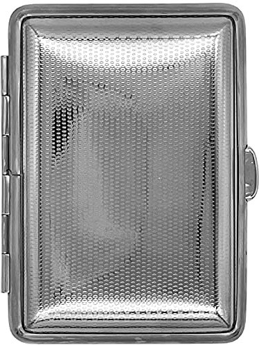 v.H 1912 VOM HOFE MANUFAKTUR Visitenkartenetui 450NN2, Metall vernickelt mit Musterdekor, mit innenliegenden Gummibändern