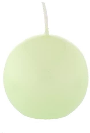 Kugelkerzen Kiwi Grün, Ø 40 mm, 12 Stück, dt. Kerzen in RAL Kerzenqualität, Kein rußen und Tropfen