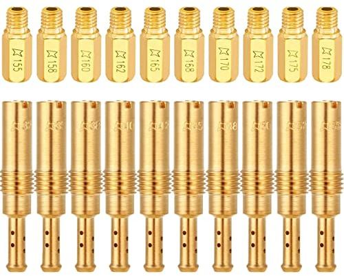 ZAMDOE Kit d'accessoires pour jets de carburateur 20 pièces (10 jets principaux de carburateur et 10 jets pilotes lents) pour carburateur PWK Keihin OKO CVK KOSO PE PWM