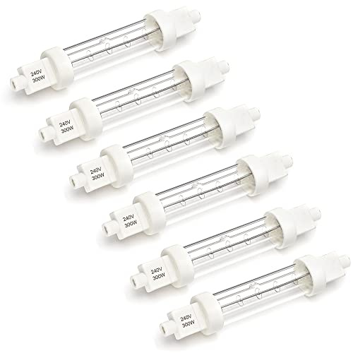 Catering Parts UK Heat Lamps 300w 240v Gantry Lights Jacketed Food Lamp 118mm R7S Part No LA01 Push Fit (6)
