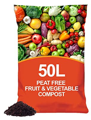 simpa Peat Free Nutrient Rich Fruit & Vegetable Compost - 50L