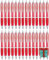 Libetui Set 50er ergonomische Kugelschreiber Rot Druckkugelschreiber Blaue Großraummine Kulis Büro Praxis Uni Haushalt Kuli Set 50 Kugelschreiber Rot