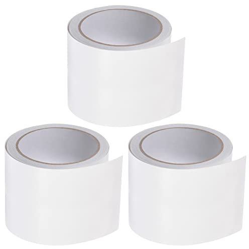 sourcing map 3pcs Tarpaulin Repair Tape, 3.15 x14.6ft Universal Waterproof Awning Cloth Repair Tape for Crafts Home Improvement Outdoor Tent, White