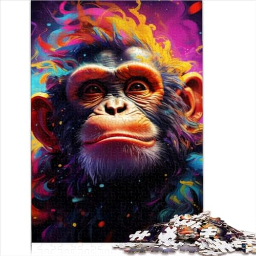 Puzzles für Art Monkey, 1000 extra große Teile, aus recyceltem Karton, für Erwachsene, 1000 Teile, Lernpuzzle, Lernpuzzle, 1000 Teile (26 x 38 cm)