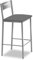 ASTIMESA - Taburetes de Cocina Altos Tapizados con Respaldo - Estructura Aluminio y Asiento en Polipiel - Color del Asiento: Grafito. Contenido: 1 Unidad - Medidas: 90 cm (Alto Total)