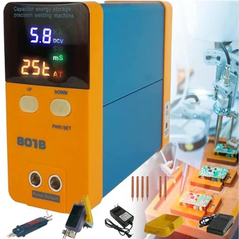 Capacitor Spot Welder Portable Pulse 801B for 18650 Lithium Battery Pack Building - Energy Storage Pulse Spot Welding Machine