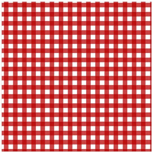 Homéa, 20 Papierservietten, 3-lagig, 33 x 33 cm, kariert, Rot