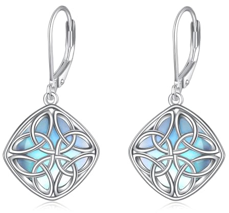 Vadmans Keltisch Knoten Ohrringe Sterling Silber Religion Glaube Hängend Tropfen OhrringeSchmuck Geschenk für Damen Frauen