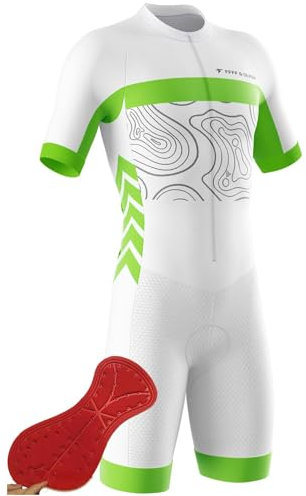 Herren Pro Trisuit Kurzarm Triathlonanzug für Herren Fahrradbekleidung Set, kurzärmliges Set - und Triathlon-Wettkämpfe - Triathlon-Anzug für Herren (5,XS)