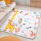 Aolso Baby Play Mat, Foldable Kids Playmat, Baby Play Mats for Floor, 127x127cm Waterproof Safe Floor Carpet, Baby Activity Play Mat for for Bedroom, Nursery & Playroom, Outdoor & Indoor Mat, Animal