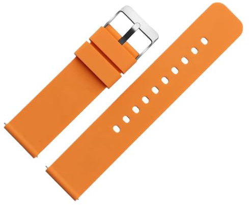 Kautschuk-Uhrenarmband für Herren und Damen, Uhrenkette mit Nadelschließe, 20-24mm, Farbe 12, 20mm