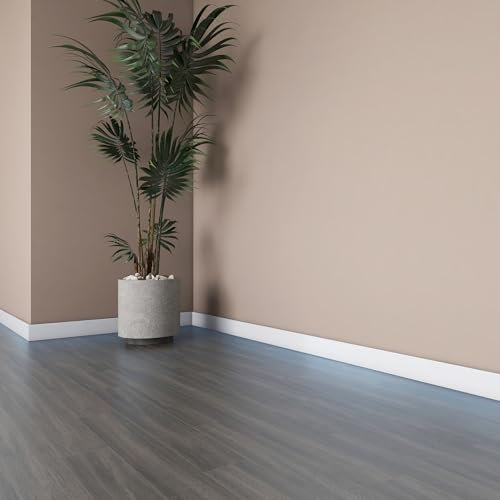 [neu.haus] Set di 28 Profili di Battiscopa in Polistirolo Bianco Zoccoletto Modanatura Battiscopa Tagliabile per Interni 195 x 8 x 1,2 cm