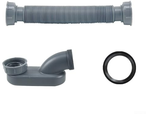 HEBEOT Tuyau de vidange pour baignoire, douche, plomberie, tuyau de vidange à filetage profond, tuyau de vidange de plomberie pour baignoire, douche