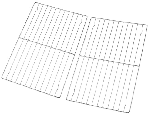 Concept4u Cake Cooling Rack 2 pcs 31.5 x 21cm Perfect for Cooling Freshly Baked Freshly Baked Cakes, Muffins, Cookies & Biscuits, Metal Wire Non-Stick Cooling Racks
