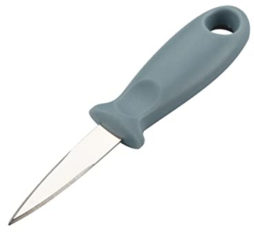 TOPBATHY Muschelöffner Aus Edelstahl Für Meeresfrüchte Austernmesser Mit Abgerundetem Griff Flaches Design Für Einfaches Eindringen in Schalentiere Inklusive Handschutz Für