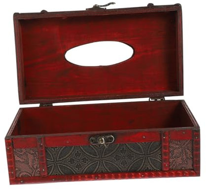 Alipis Retro Taschentuchbox Abdeckung Aus Sperrholz Papierhandtuchspender Für Auto Und Zuhause Kompakt Und Langlebig Mit Bunter Vintage Dekoration