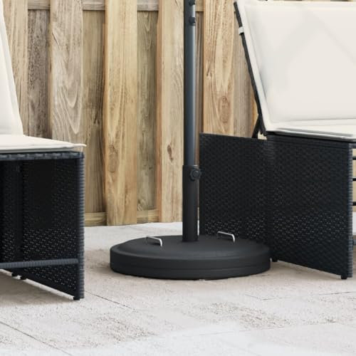 BOWEKAM Home & Garden-Parasol Base with Handles for 脴38 / 48 mm Poles 25 kg Round-Furniture Choice